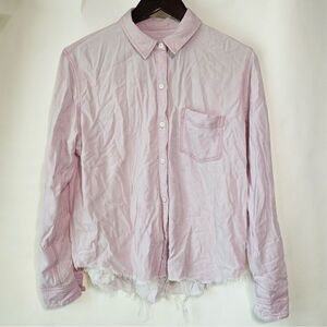 Rails‎ Womens Ingrid Raw Hem Dusty Rose Shirt Size M